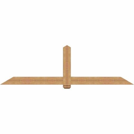 Ekena Millwork Eugene Smooth Timber Gable Bracket, Western Red Cedar, 96"W x 28"H x 5 1/2"D x 5 1/2"F, 7/12 Pitch GBW096X28X0606EUG00SWR